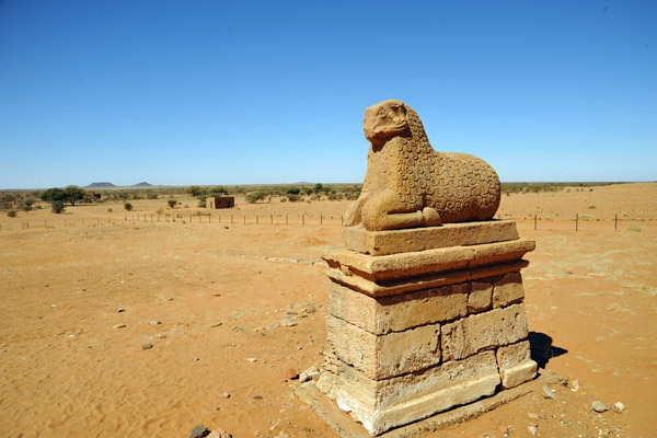 Statue of a ram at the Temple of Amun, Naqa