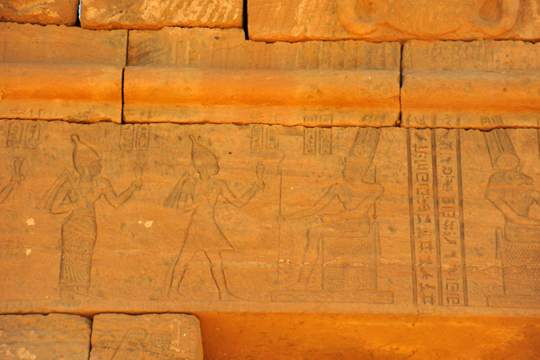 Excellent reliefs at the Temple of Amun, Naqa