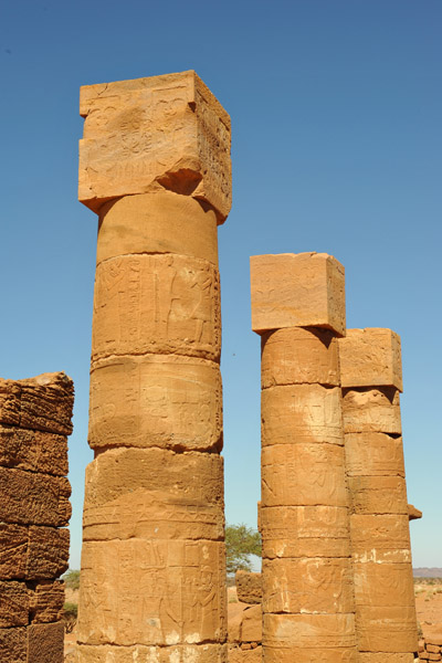 Three columns, Temple of Amun, Naqa