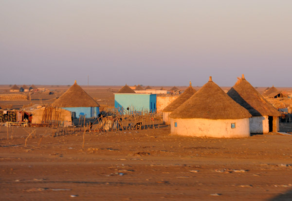 Village of thatched rondavels outside Kassala