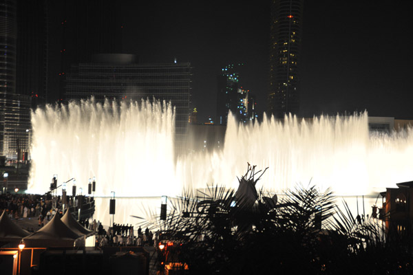 The Dubai Fountain performs before the main event begins