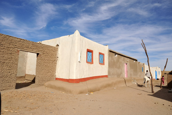 Nubian village south of Sesibi on the West Bank of the Nile