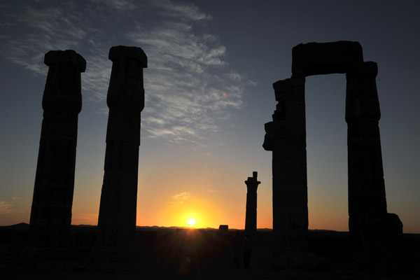Temple of Soleb at sunset
