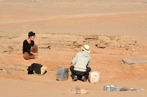 French archeologists at Sedeinga, Nubia-Sudan