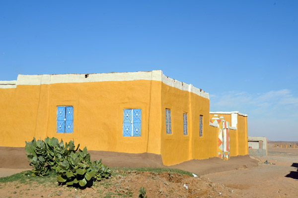 West bank Nubian house painted yellow, Gobbat Salim