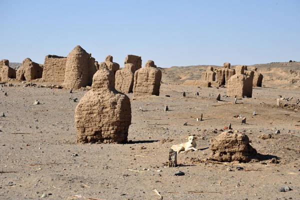 Cemetery with interesting mudbrick monuments, Upper Nubia