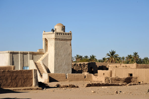 Mosque with a fort-like minaret