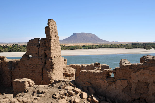 Ruins of the Ottoman Fort with the Nile and Jebel Abri