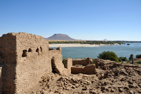 Ruins of the Ottoman Fort with the Nile and Jebel Abri