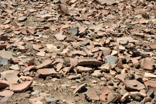 There's an unbelievable amount of broken pottery around the Ottoman fort