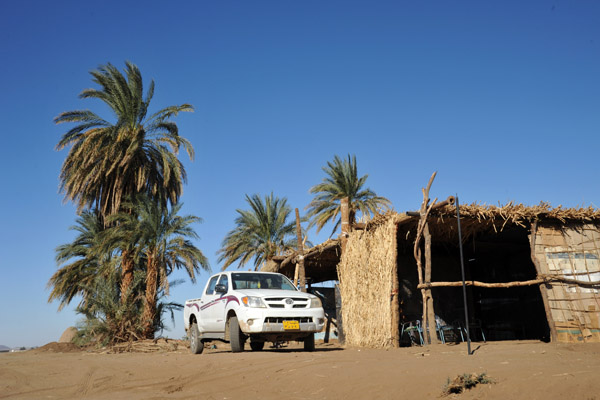 Hut at the West Bank landing of the Delgo Ferry