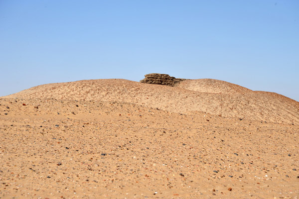 The remains of a mudbrick wall at Kawa