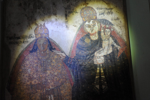 The Queen Mother Maretha under the holy protection of the Virgin Mary, late 10th Centry, Petros Cathdral, Faras