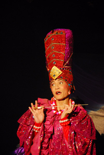 The star of the Calypso Cabaret as Carmen Miranda