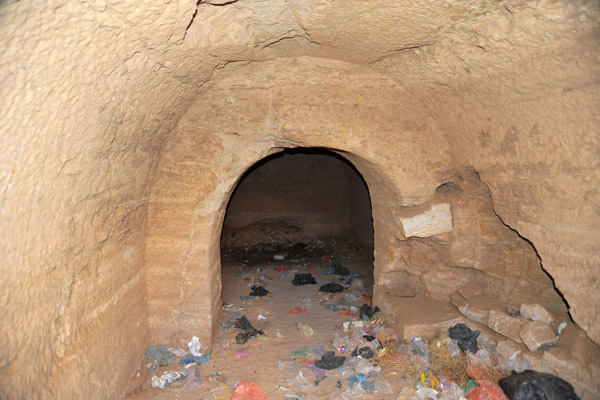 Again, there is little inside the burial chamber other than trash