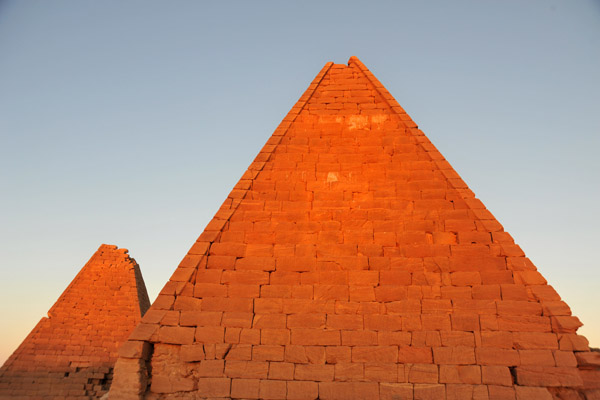Sunset at the pyramids near Jebel Barkal