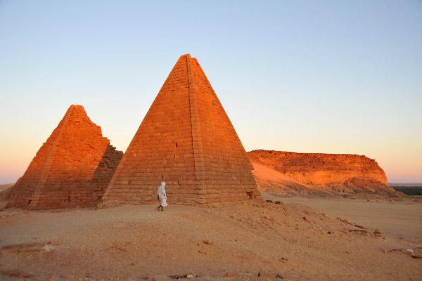 The pyramids are part of the Gebel Barkal and Sites of teh Napatan Region World Heritage Site