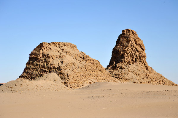 The pyramids of Nuri exist in varying states of decay