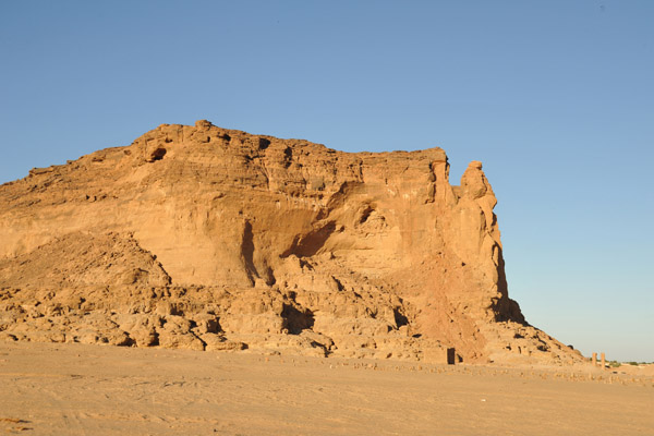 The southern half of the western side of Jebel Barkal