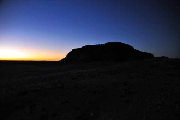 Jebel Barkal from the northwest as dawn breaks