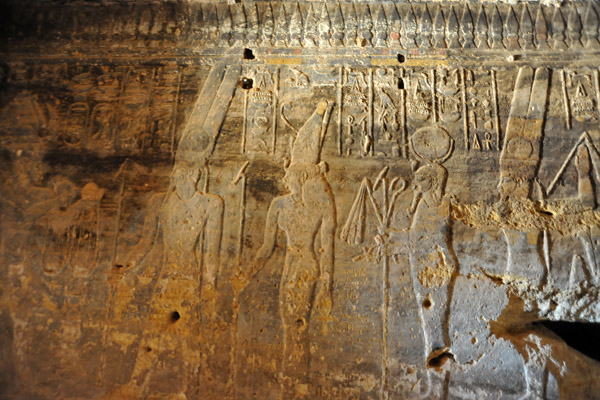 Well-preserved carvings in the Temple of Mut, Jebel Barkal