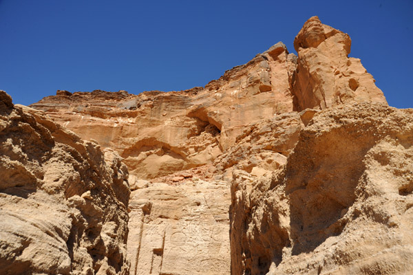 Niche with weathered hieroglyphics beneath the pinnacle of Jebel Barkal