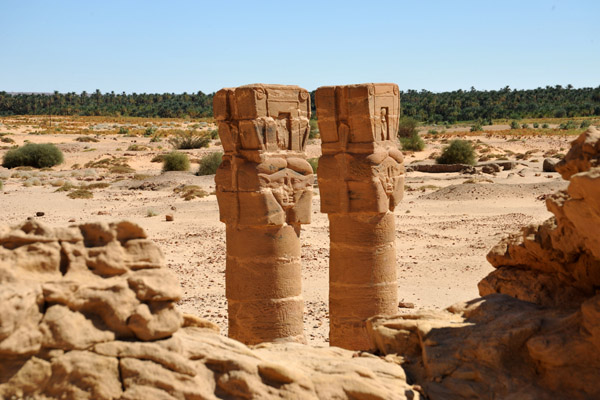 Hathor columns, Temple of Mut, Jebel Barkal