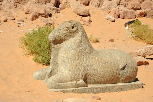 Ram statue in front of the Great Temple of Amun