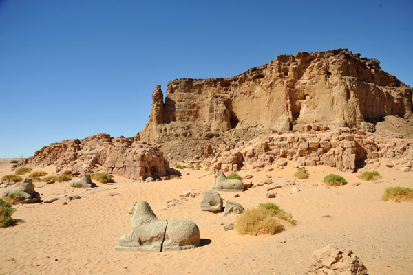Ram statues, Jebel Barkal