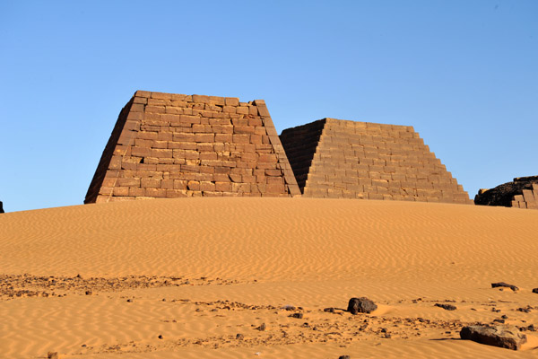Pyramid Beg. N5 (left) and Beg. N4 - Pyramid of King Aman-tekha (right), Mero