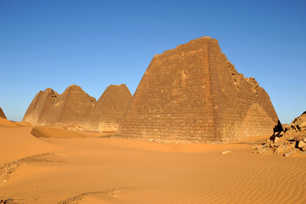 Looking north - Pyramids 8-13, Mero