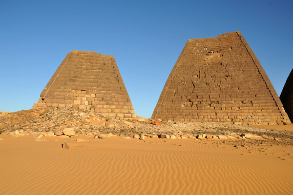 Beg. N14 (left) and Beg. N13 (right), Northern Cemetery, Pyramids of Mero
