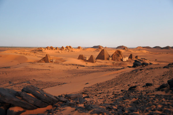 Just before sunrise at the Pyramids of Mero