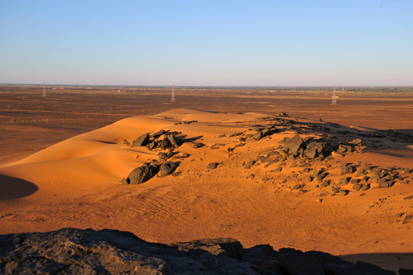 Looking west towards the Nile from the southern hill, Mero