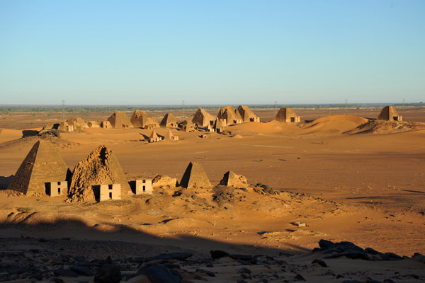 Early morning at the Pyramids of Mero