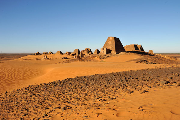 The main cluster of pyramids in the Northern Cemetery, Mero
