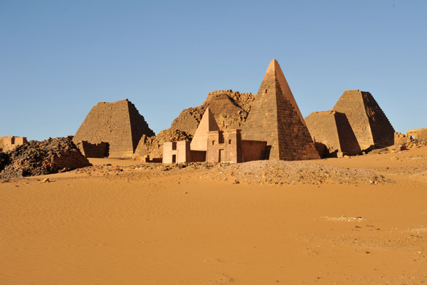 Central pyramid cluster of the Northern Cemetery,