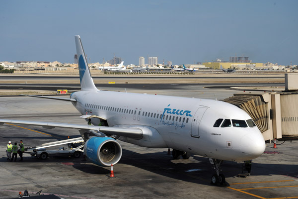 A320 of Kuwaiti low-cost Jazeera at Bahrain (9K-CAB)