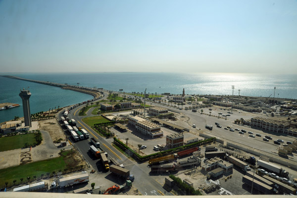 The Bahraini side of the border island, King Fahd Causeway