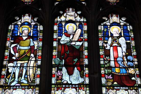 Stained Glass - Joshua, Moses and Aaron, Arundel
