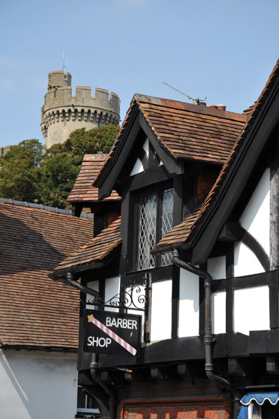 Barber Shop with a tower of Arundel Castle