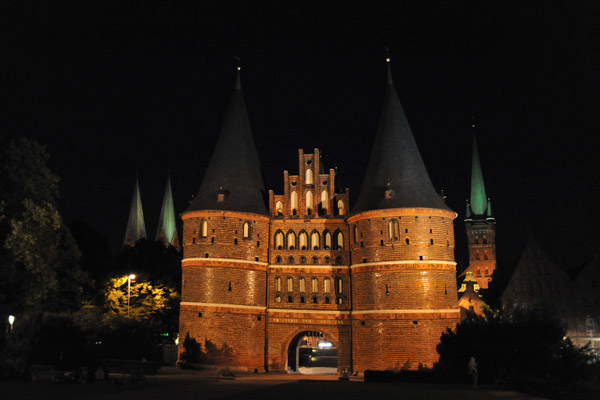 Holstentor at night