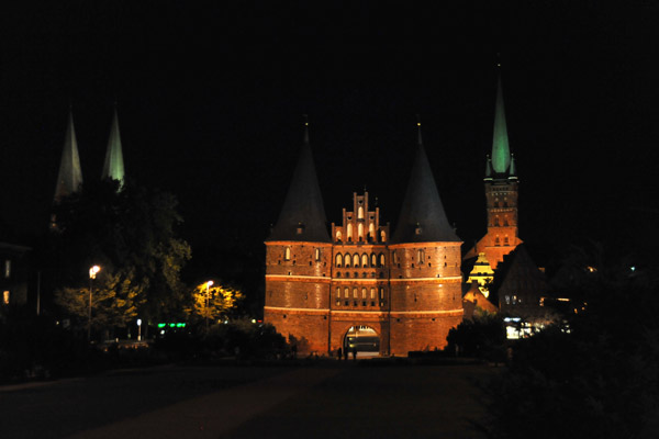 Holstentor at night