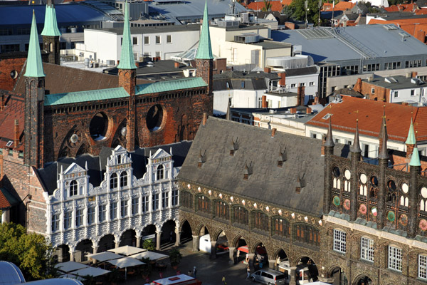 Lübeck Town Hall from the tower of St. Peter's Church