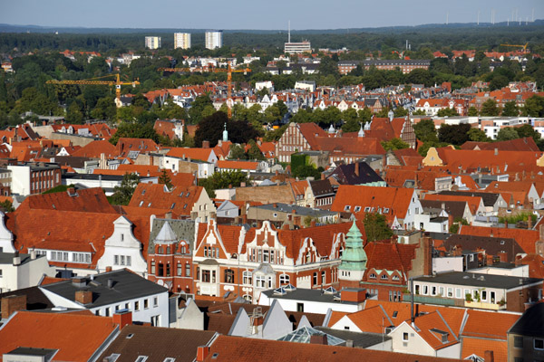 Red roofs of the old city, Lbeck