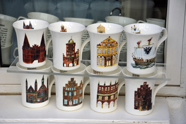 Teacups with the sights of Lübeck