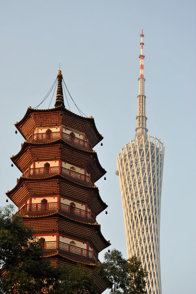 Chigang Pagoda and Canton Tower