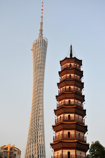 Canton Tower and Chigang Pagoda
