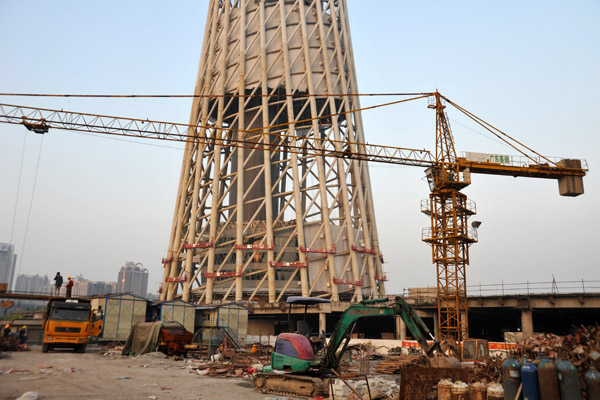 Construction of the Canton Tower, October 2009