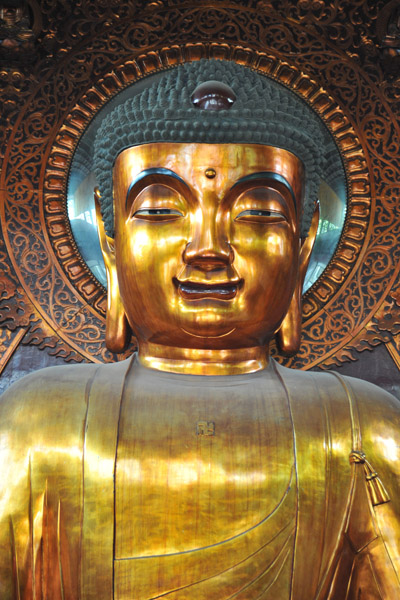 Detail of the statue of Sakyamuni, Six Banyan Trees